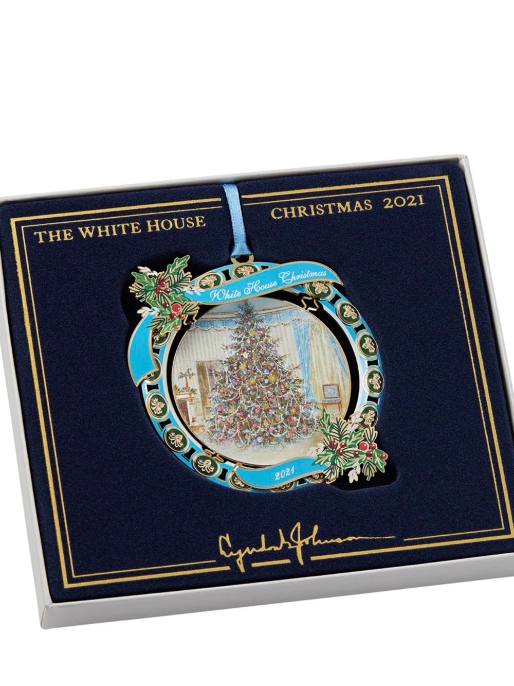 2021 White House Historical Association LBJ Christmas Ornament NIB